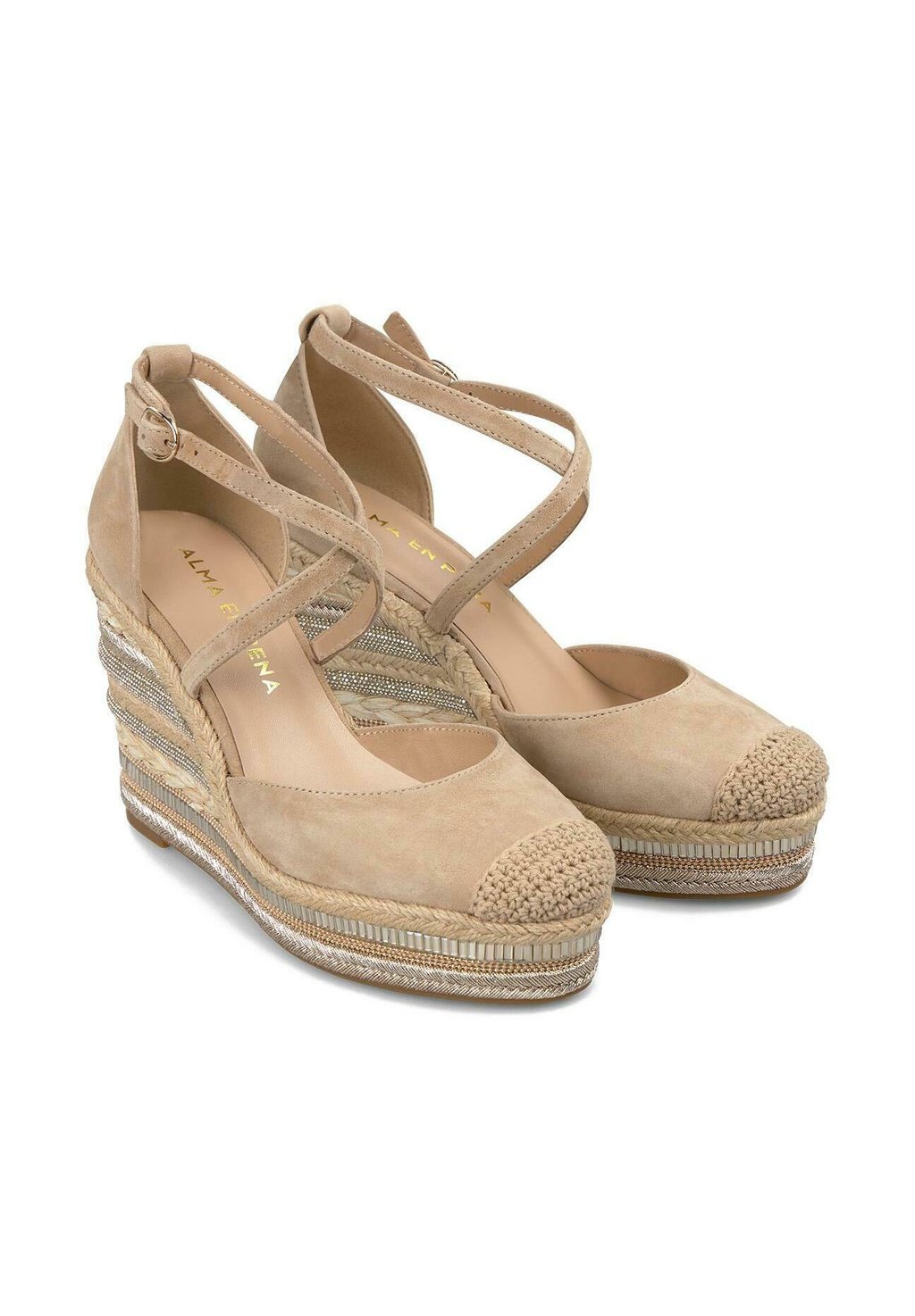 Босоножки на платформе High heels Alma en Pena, цвет Marrón Claro Jaspeado — фото 3
