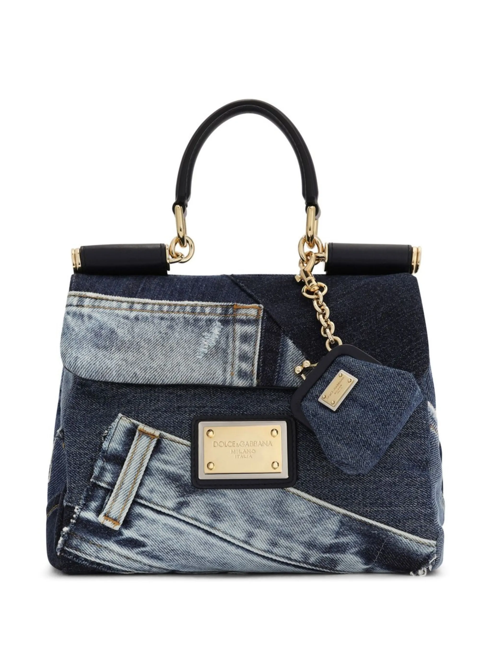 

Маленькая сумка Sicily Soft в технике пэчворк Dolce & Gabbana, синий