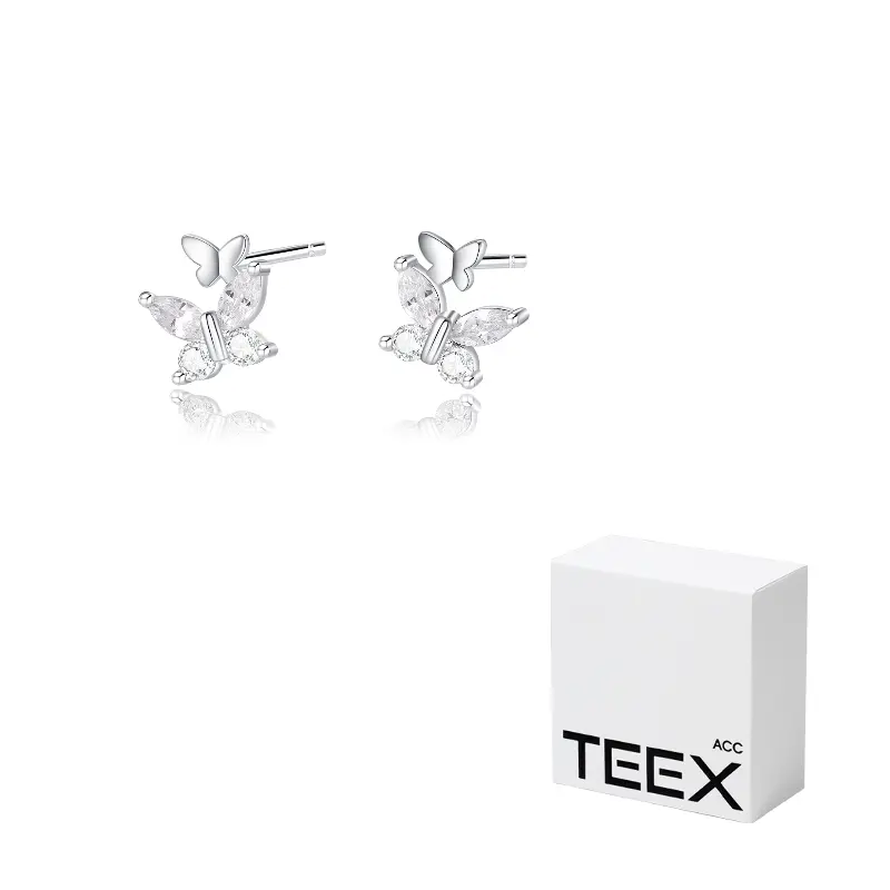 

TEEX Серьги-гвоздики из стерлингового серебра для женщин