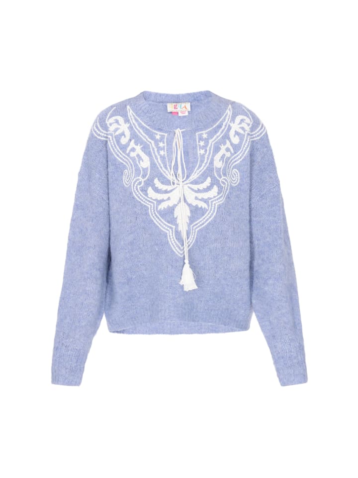 

Женский свитер светло-голубого цвета IZIA