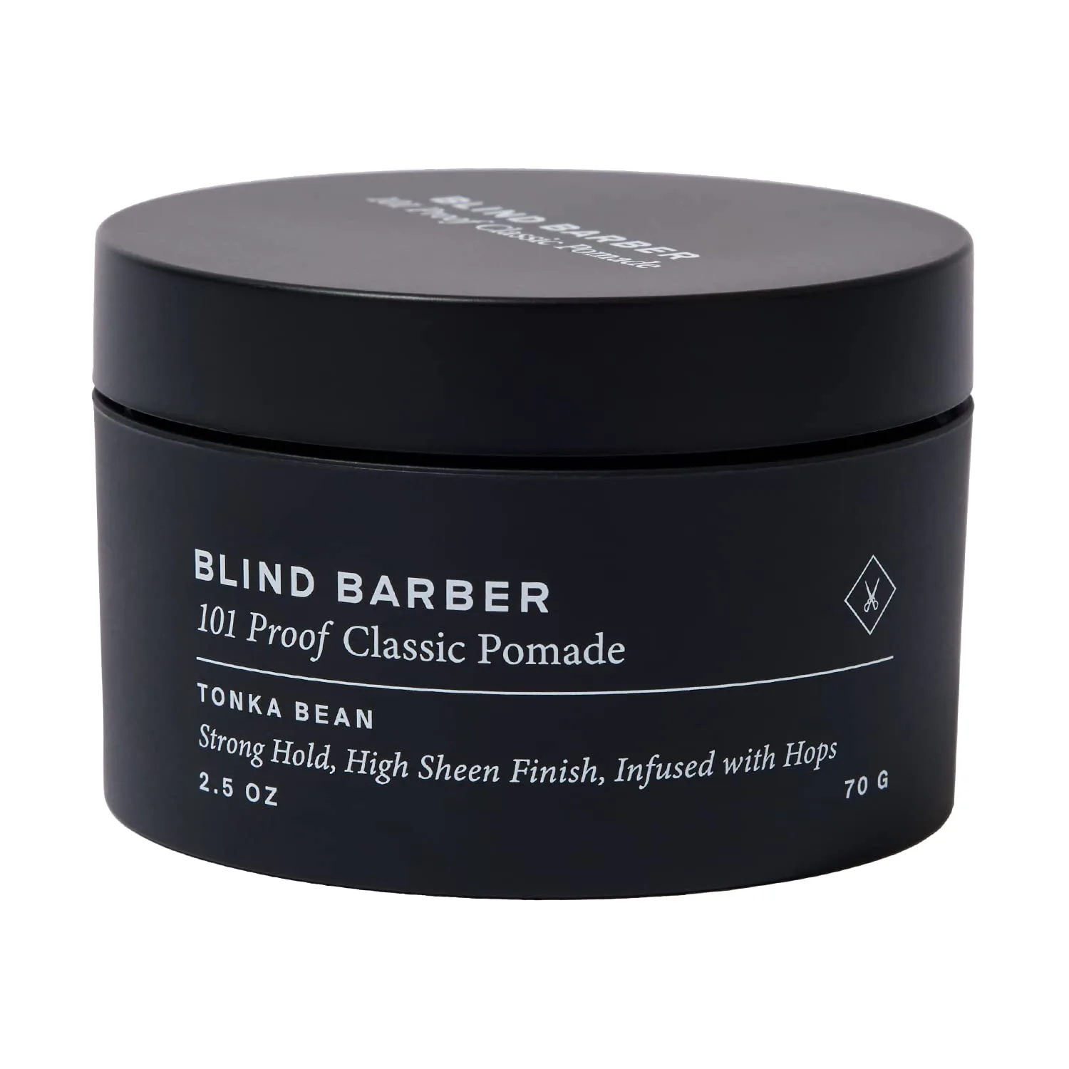 Помада для волос Blind Barber 101 Proof Classic для мужчин - Помада на водной основе с хмелем и бобами тонка - Сильная фиксация и блеск - Средство для укладки волос без парабенов и сульфатов (70 г) 74 мл (1 шт.)