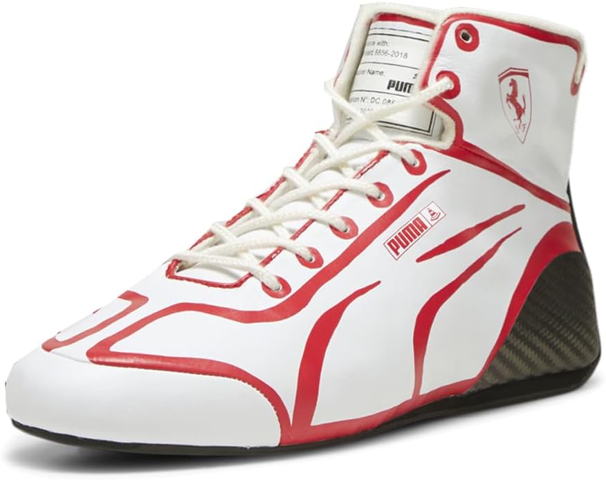 Кроссовки PUMA мужские Scuderia Ferrari Speedcat Pro Joshua Vides высокие повседневные - красные — фото 2