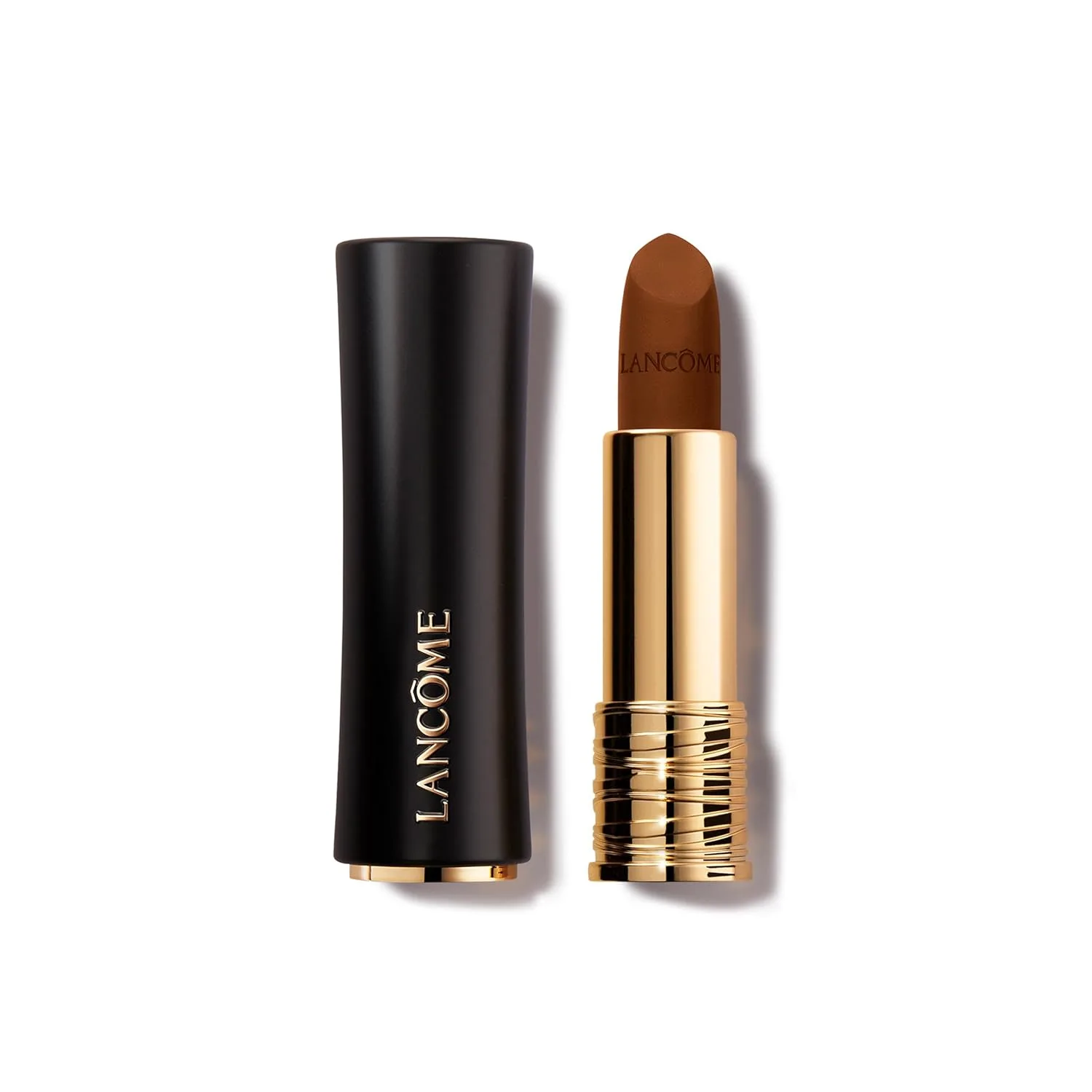 Матовая помада Lancôme L'Absolu Rouge Drama, ультраматовое покрытие, 8-часовое покрытие, керамиды, гиалуроновая кислота, экстракт розы для увлажнения и комфорта, стойкая к размазыванию., 208 Exhilarating Brown