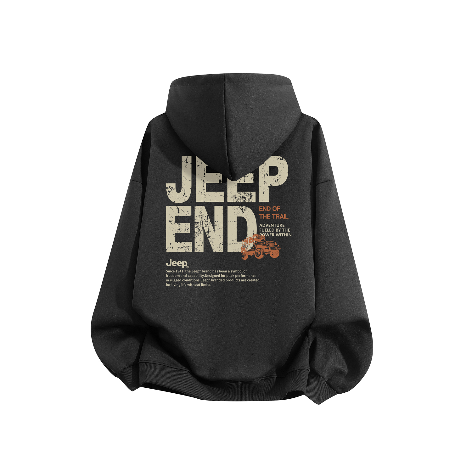 

Толстовка Unisex Hooded Moderate Heavyweight Jeep, pure черный[upgraded fleece-lined]