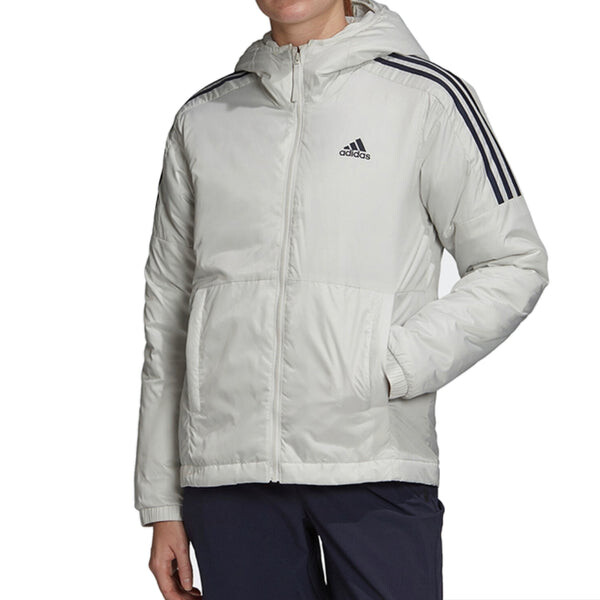 Куртка основные тепловые Куртка с капюшоном азиатские размеры Adidas, серый — фото 3