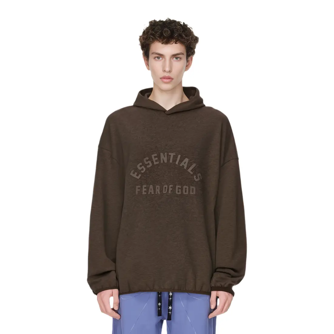 Куртка с капюшоном из флиса Core Collection Nylon Fleece Hoodie Fear Of God Essentials, цвет Heather Wood/Cedar Wood/Heather Wood/Wood — фото 4