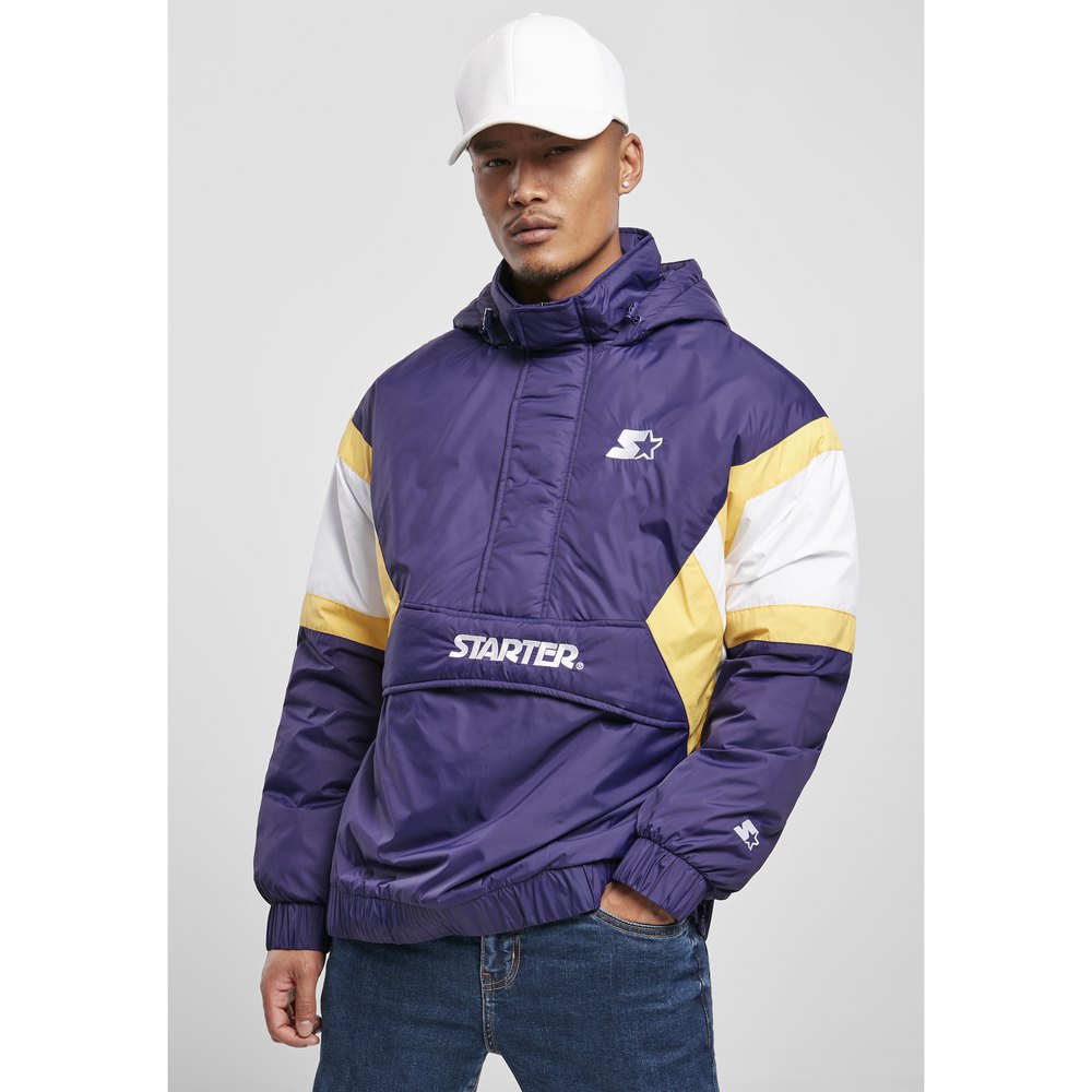 

Куртка Urban Classics Starter Color Block 1/2 Zip Retro, фиолетовый