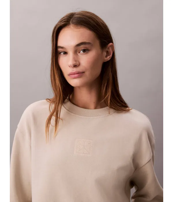 Толстовка из махровой ткани премиум-класса Regular fit Calvin Klein, бежевый — фото 4