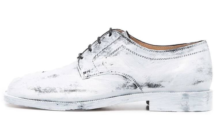 

Туфли-броги кожаные Maison Margiela Tabi Bianchetto, белый / черный