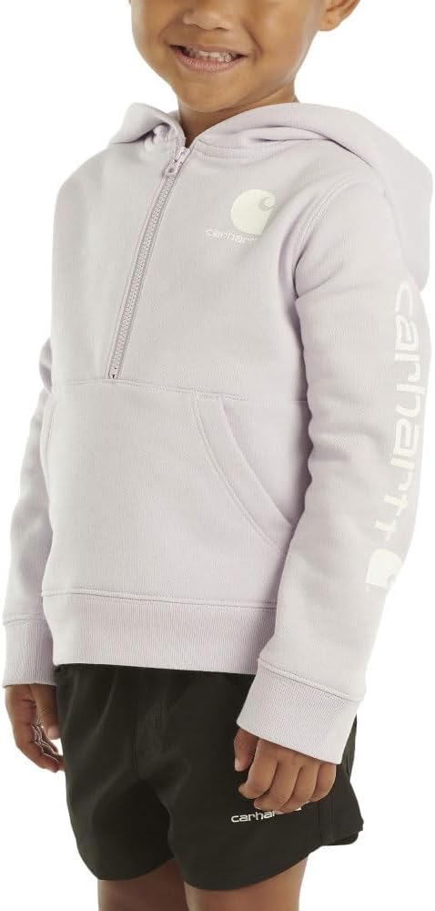 

Carhartt детская толстовка с длинным рукавом и молнией до половины CA6273 - для мальчиков, Orchid Petal