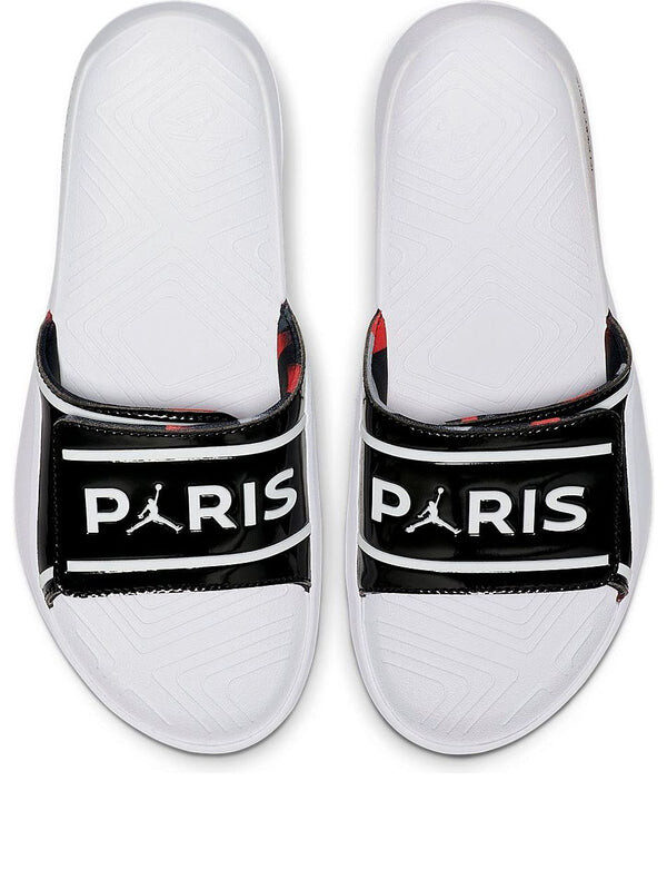 

Тапочки paris saint-germain x hydro slide 7 v2 'white black' Air Jordan, черный