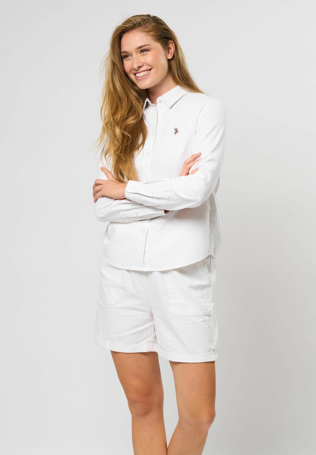 

Блузка на пуговицах ISA U.S. Polo Assn., белый