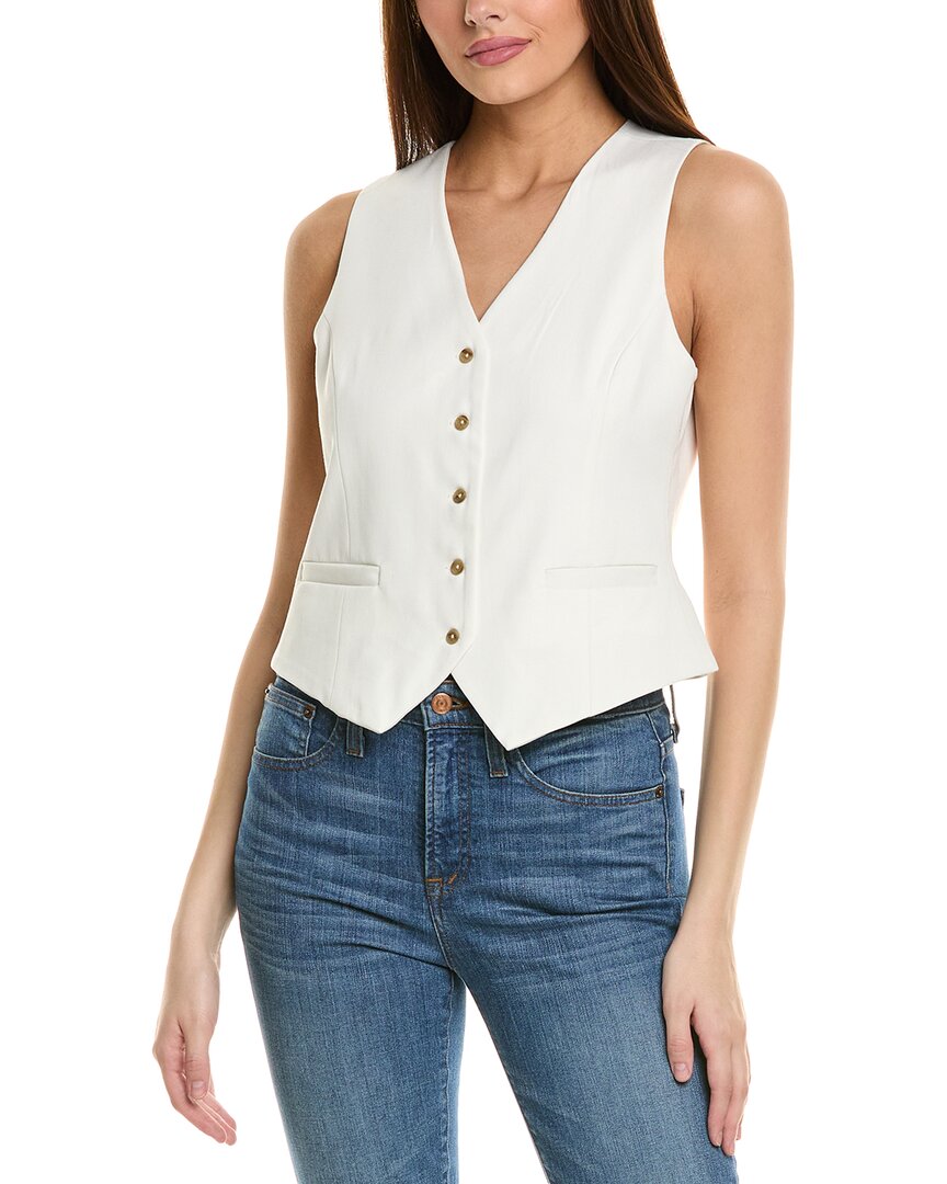 

1.STATE Жилет с принцессными швами, белый