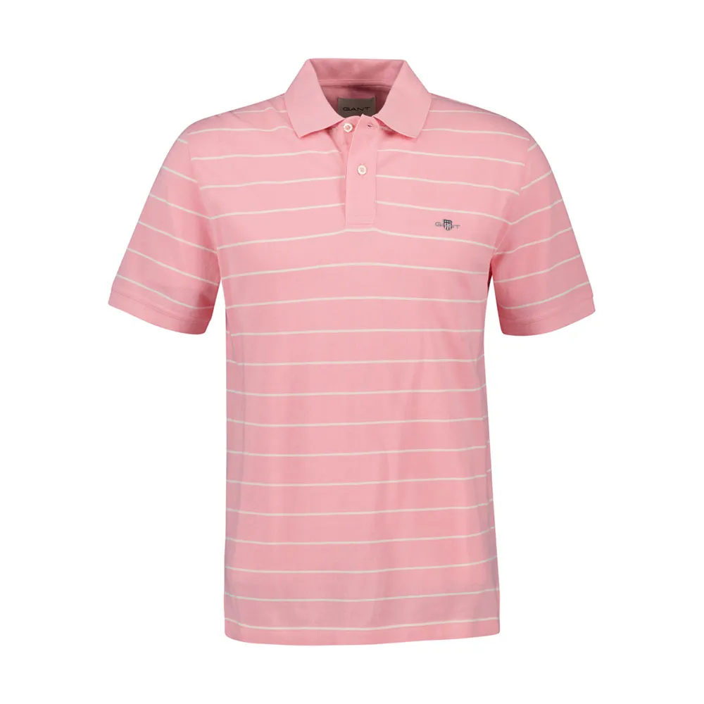 

Поло с коротким рукавом Gant Striped, розовый