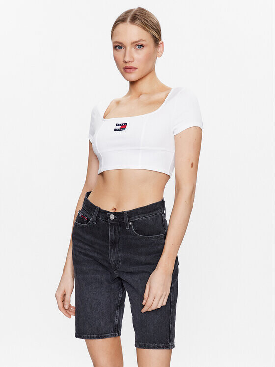 

Футболка узкого кроя Tommy Jeans, белый