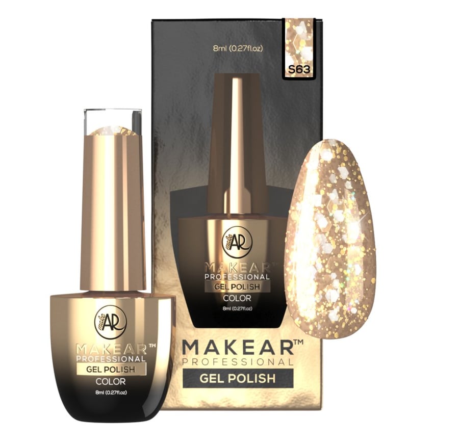 

Makear Diamond S63 Gold Star Hybrid Varnish, 8 мл