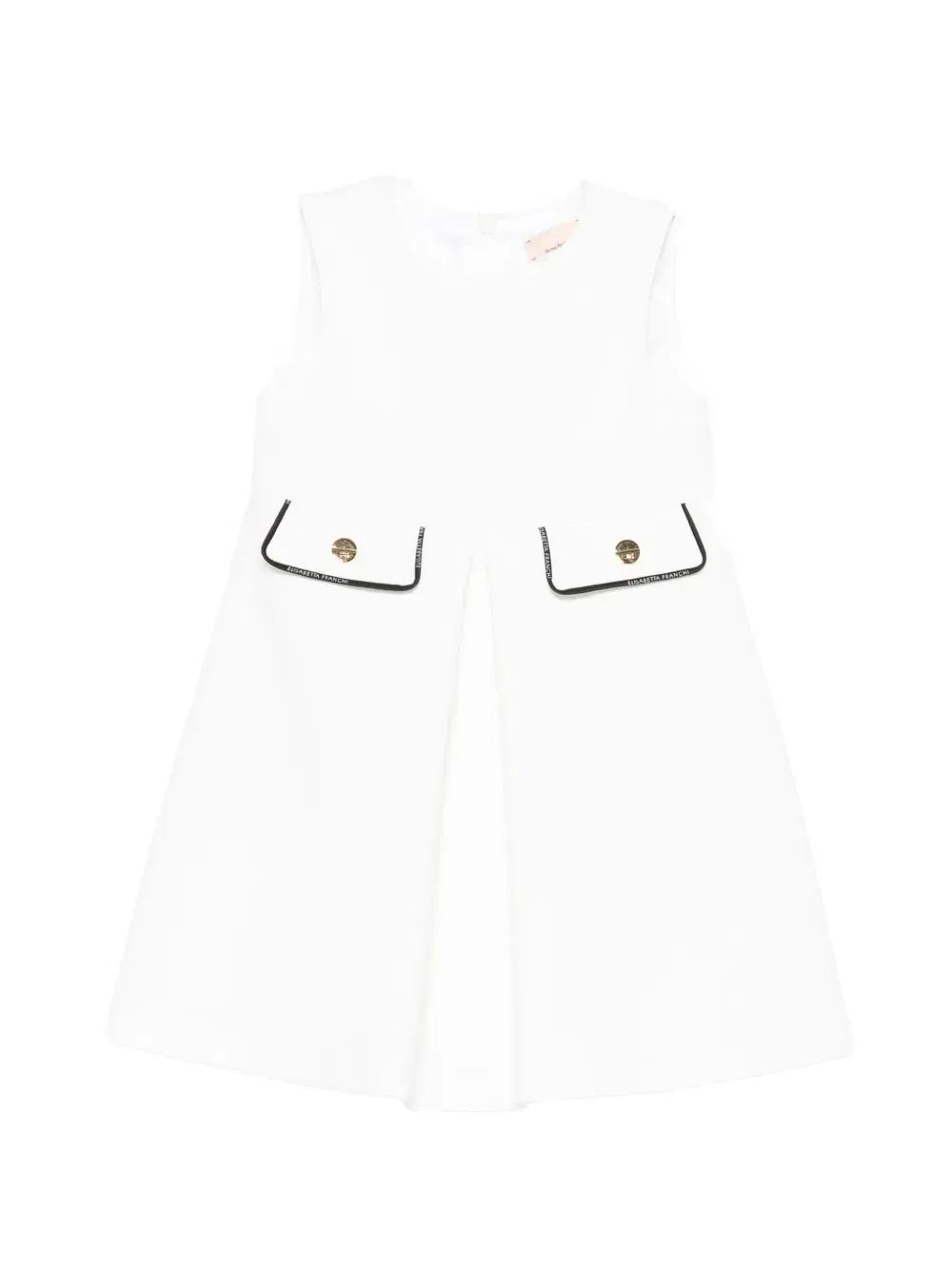 Короткое платье из крепа Elisabetta Franchi La Mia Bambina, бежевый