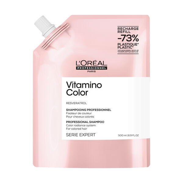 

Шампунь для окрашенных волос, сменный картридж, 500 мл L'Oréal Professionnel Paris Vitamino color