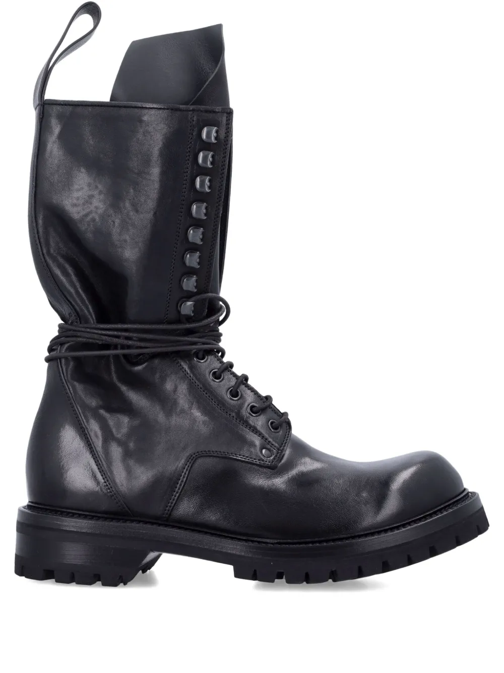 

Кожаные ботинки на шнуровке Rick Owens, черный