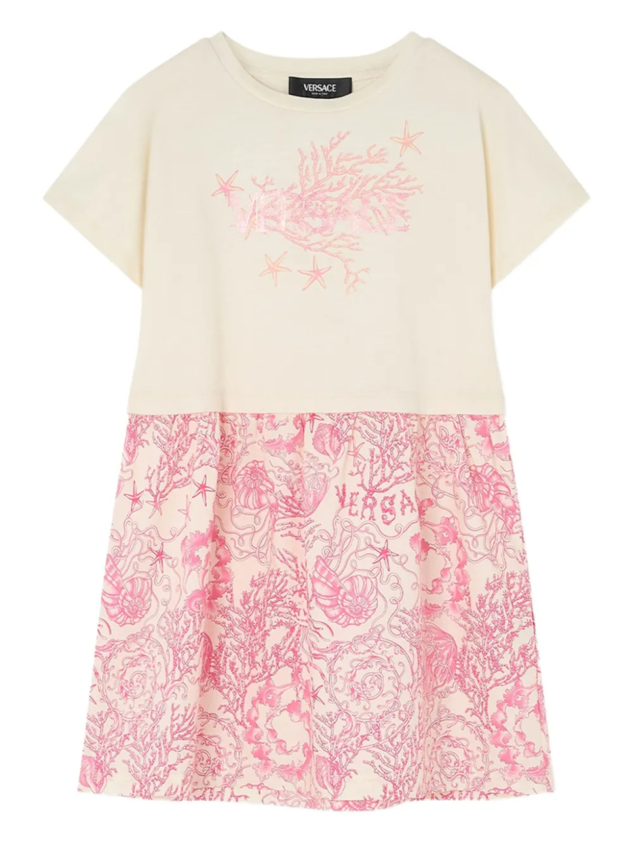 

Платье-футболка Versace Kids Underwater Barocco, нейтральный