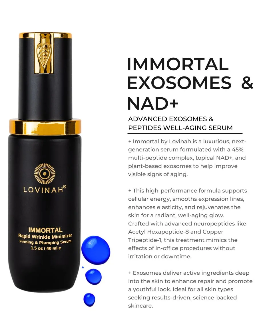 Lovinah Skincare Сыворотка для быстрого разглаживания морщин Immortal-Exosomes NAD+ — фото 2