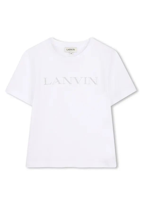 Футболка с коротким рукавом и принтом Lanvin, белый