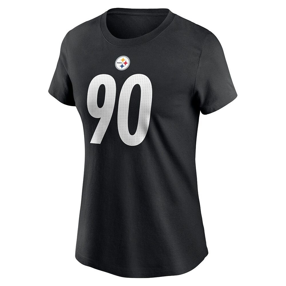Женская футболка Nike T. Черная футболка Watt Pittsburgh Steelers с именем и номером игрока, цвет Stl Black — фото 3
