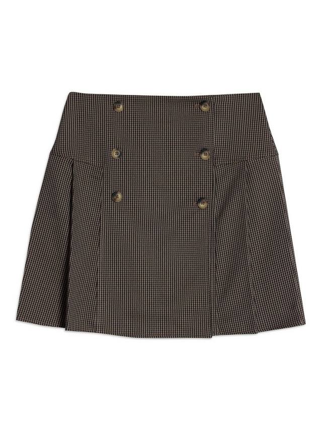 

Складная юбка мини в клетку houndstooth Albaray, Brown
