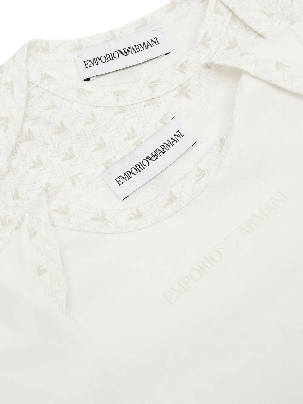 Комплект из двух боди с логотипом Emporio Armani Kids, нейтральный — фото 2