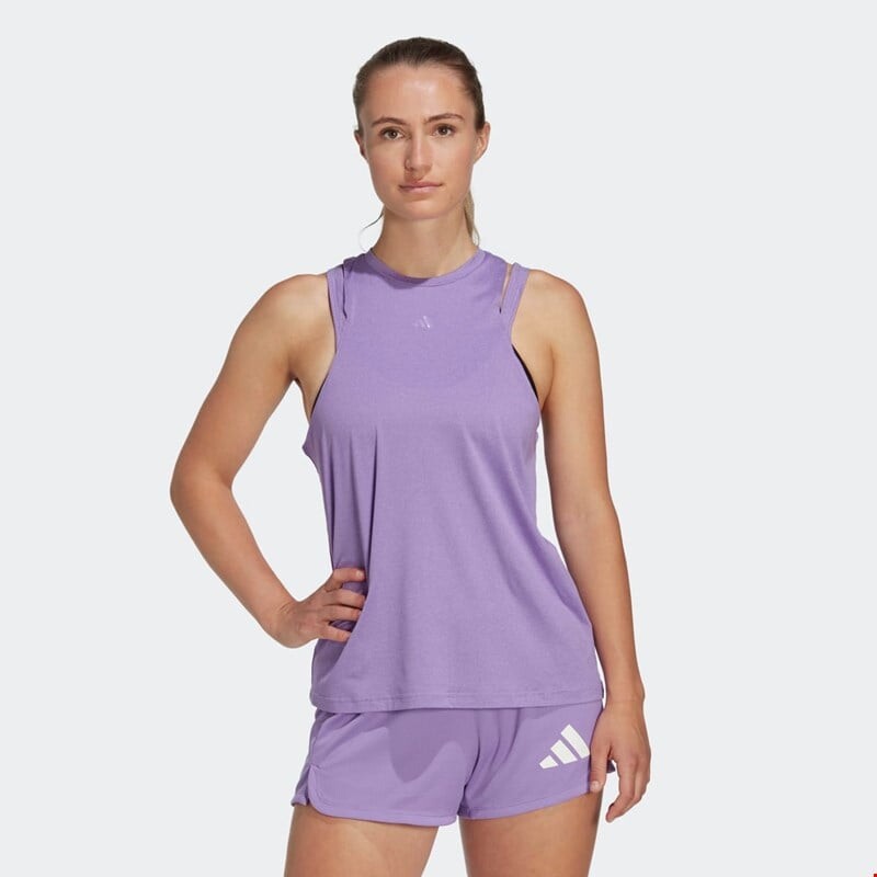 

Женская майка Aeroready Essentials с логотипом 3 бара Adidas, фиолетовый