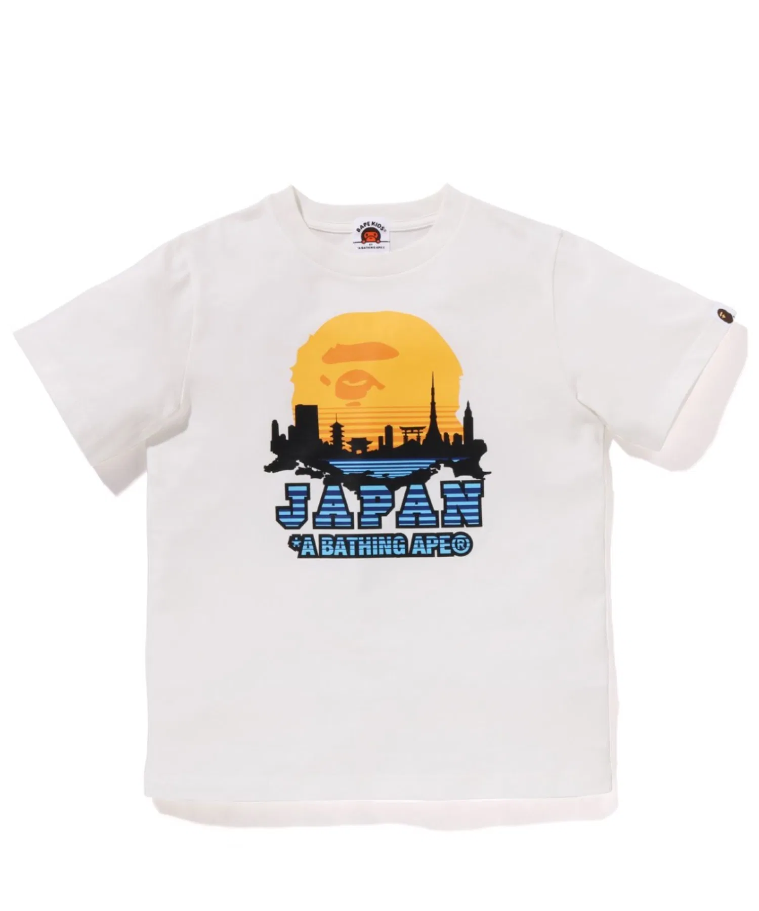 Детская футболка A BATHING APE JAPAN SILHOUETTE белая