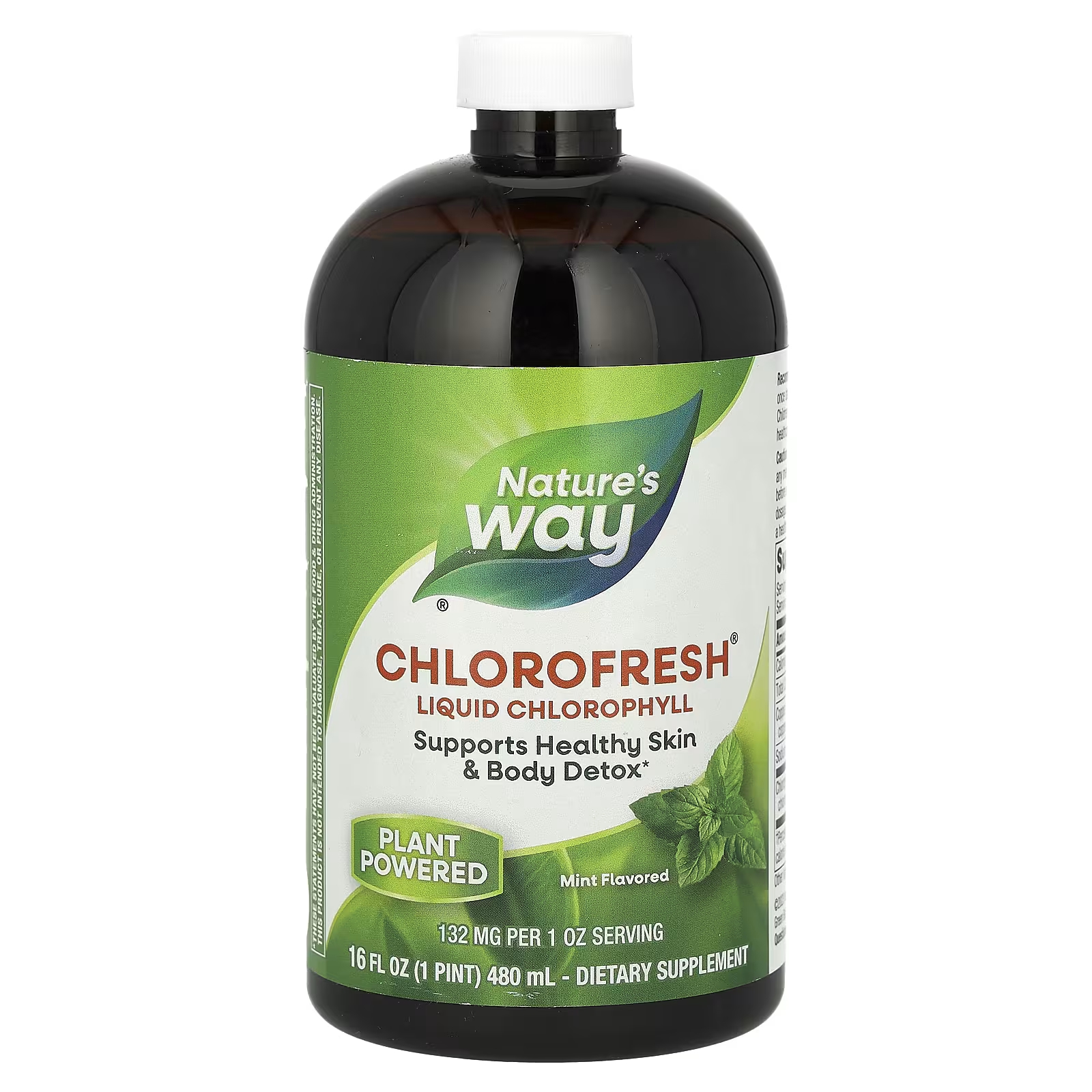 

Nature's Way Chlorofresh Liquid Chlorophyll Mint 132 мг 16 жидких унций (480 мл) (132 мг на 2 столовые ложки)