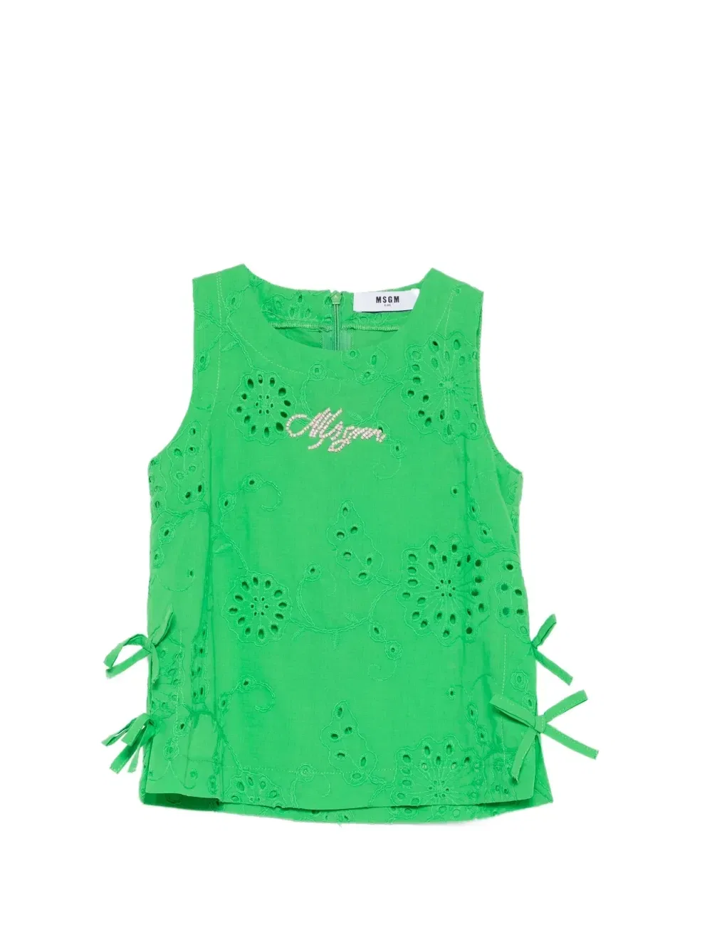 Топ с бантом Msgm Kids, зеленый