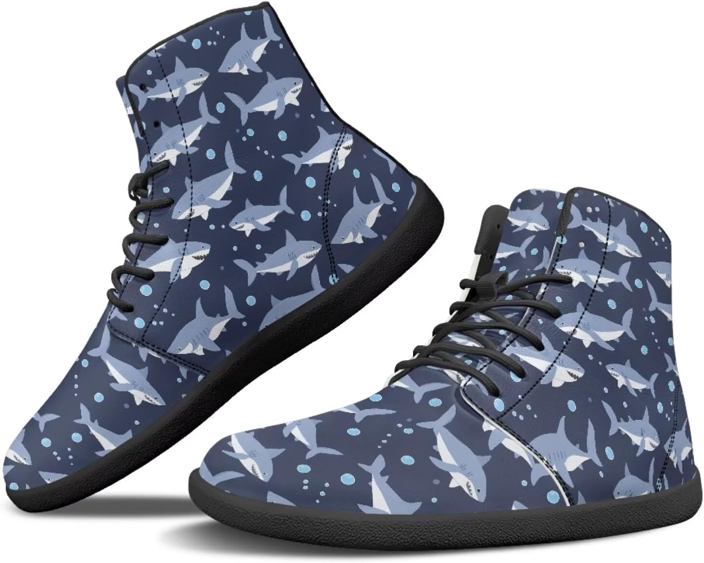 

Мужские Босоножки Binienty с Широким Носком, Женские Минималистичные Ботинки на Щиколотке из ПУ-Кожи для Пляжа, Путешествий и Отпуска на Гавайях, Cartoon Shark