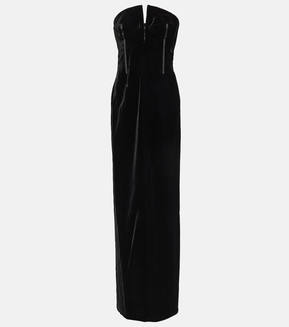 

Бархатное платье без бретелек Tom Ford, черный