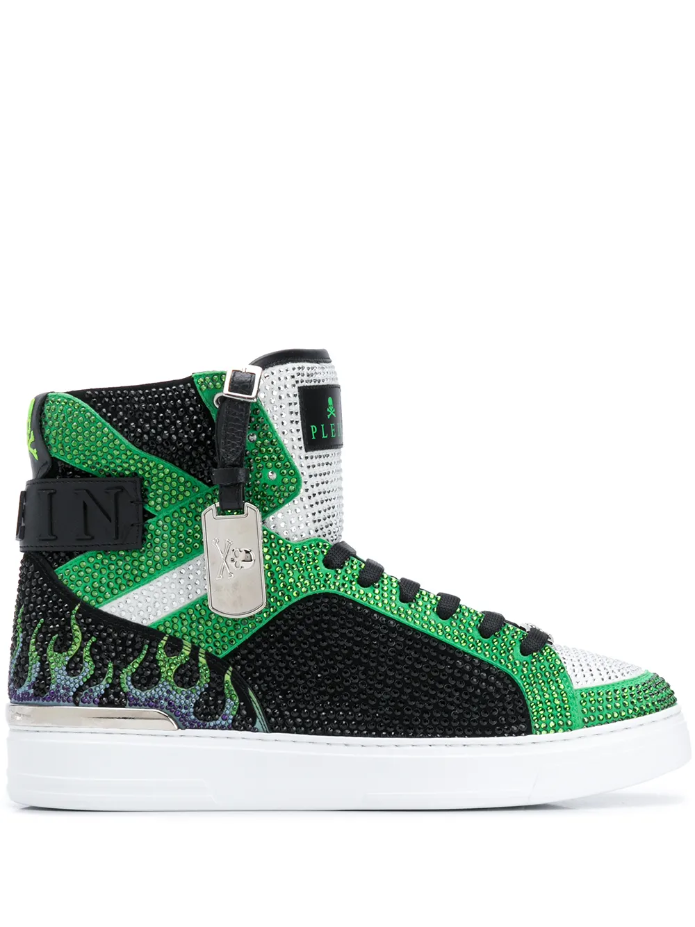 

Высокие кеды Money Beast Philipp Plein, зеленый
