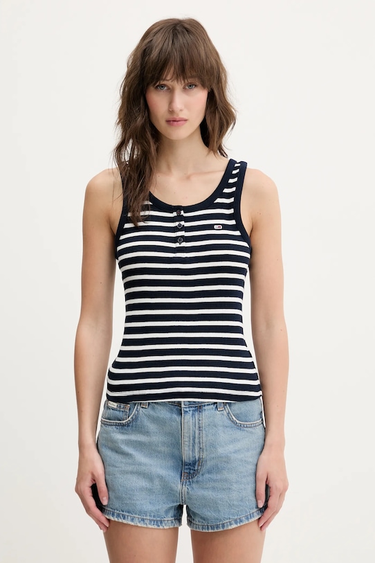 

Топ Tommy Jeans, темно-синий