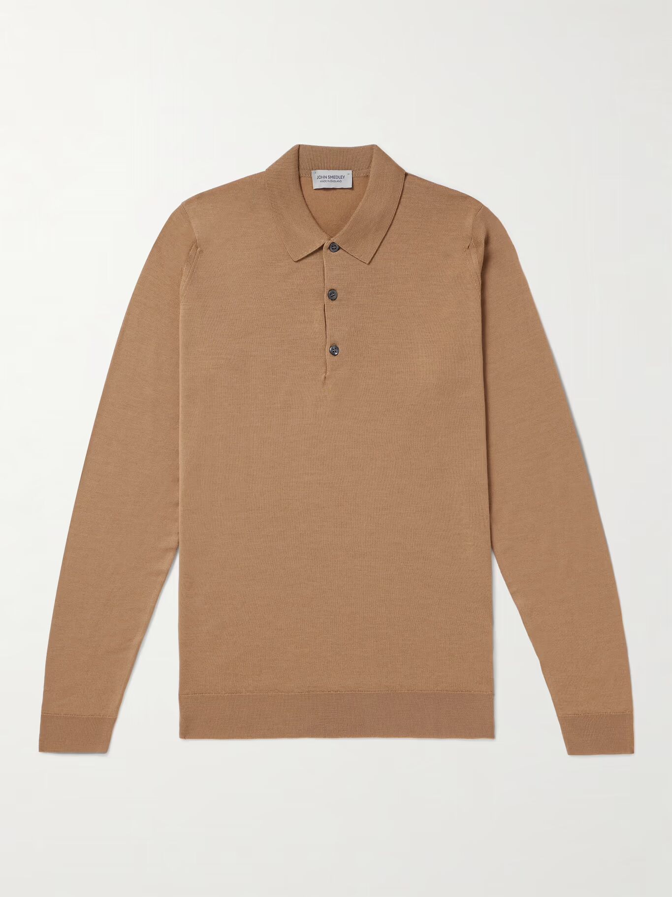 

Рубашка поло Belper Slim-Fit из мериносовой шерсти JOHN SMEDLEY, бежевый