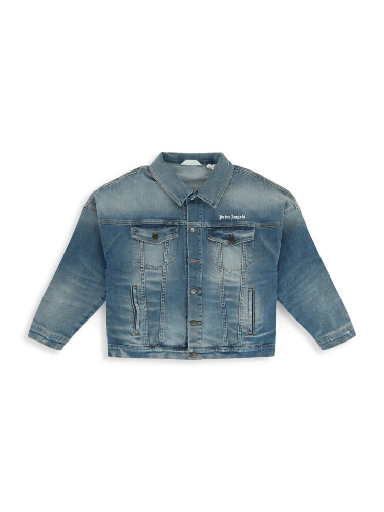 

Джинсовая куртка для маленьких мальчиков и мальчиков Palm Angels, цвет Blue White
