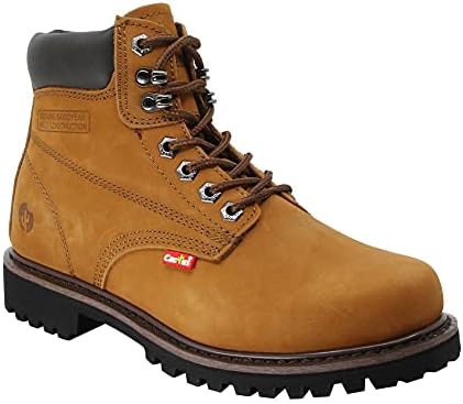 

Мужские ботинки Cactus 3611 с мягким носком, утепленные, 15 см, из нубуковой кожи с резиновой подошвой, удобные для промышленного строительства Cactus Work Boots, коричневый