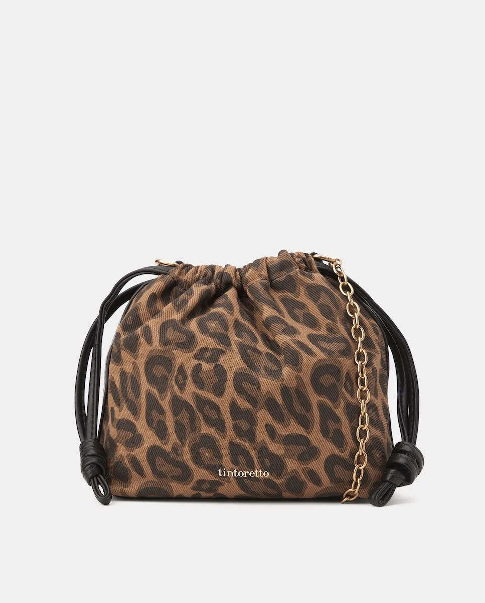 

Сумка-ведро с анималистичным принтом Tintoretto, коричневый