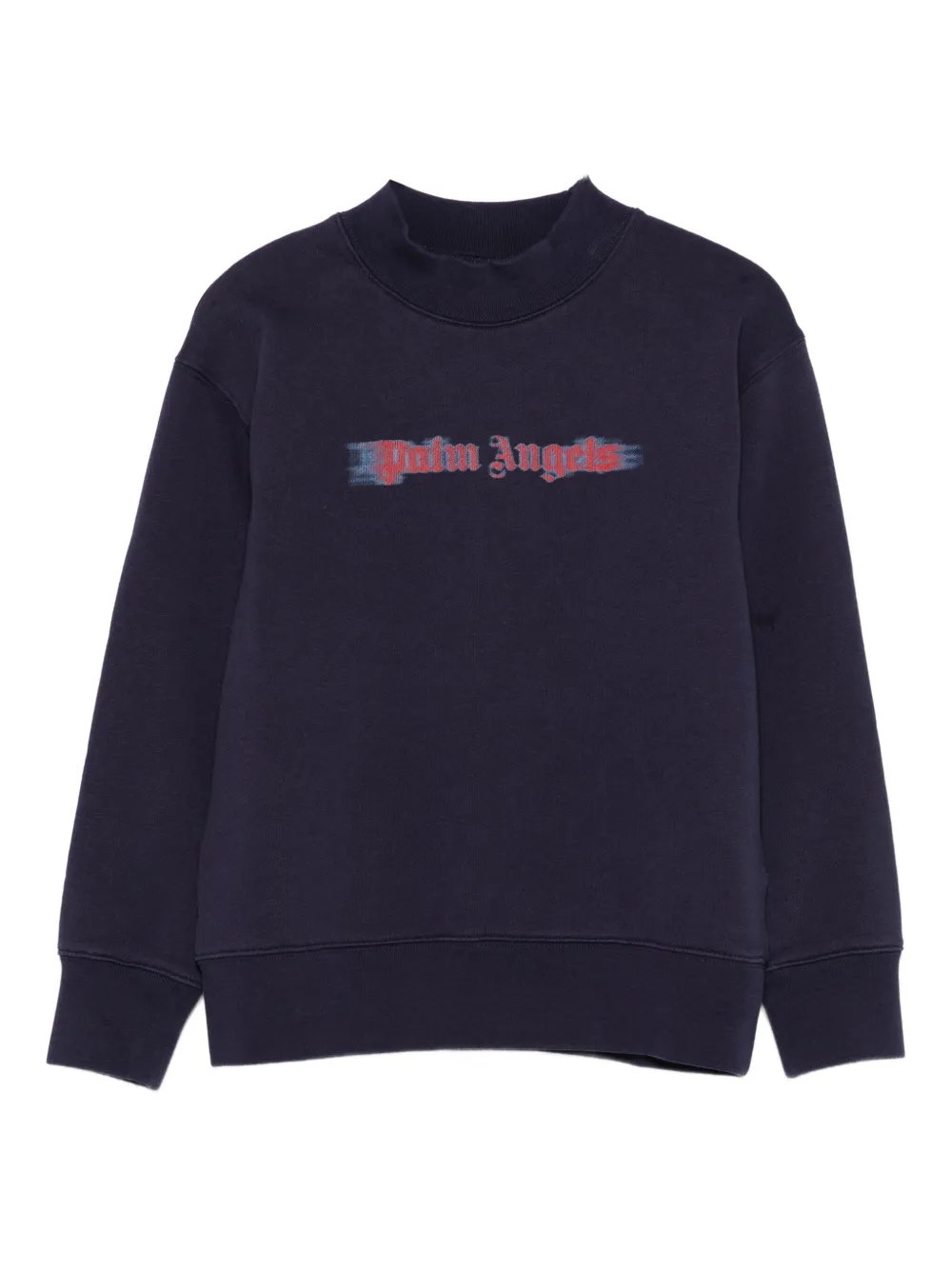 

Толстовка с высоким воротником и логотипом Palm Angels Kids, синий