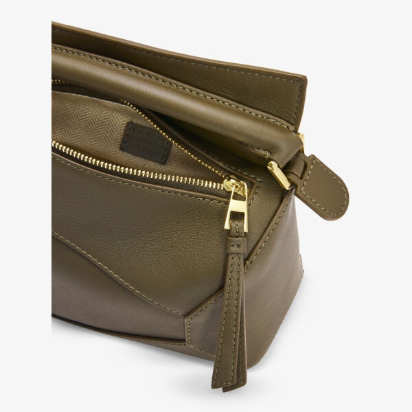 Миниатюрная кожаная сумка через плечо Puzzle Edge Loewe, зеленый — фото 4
