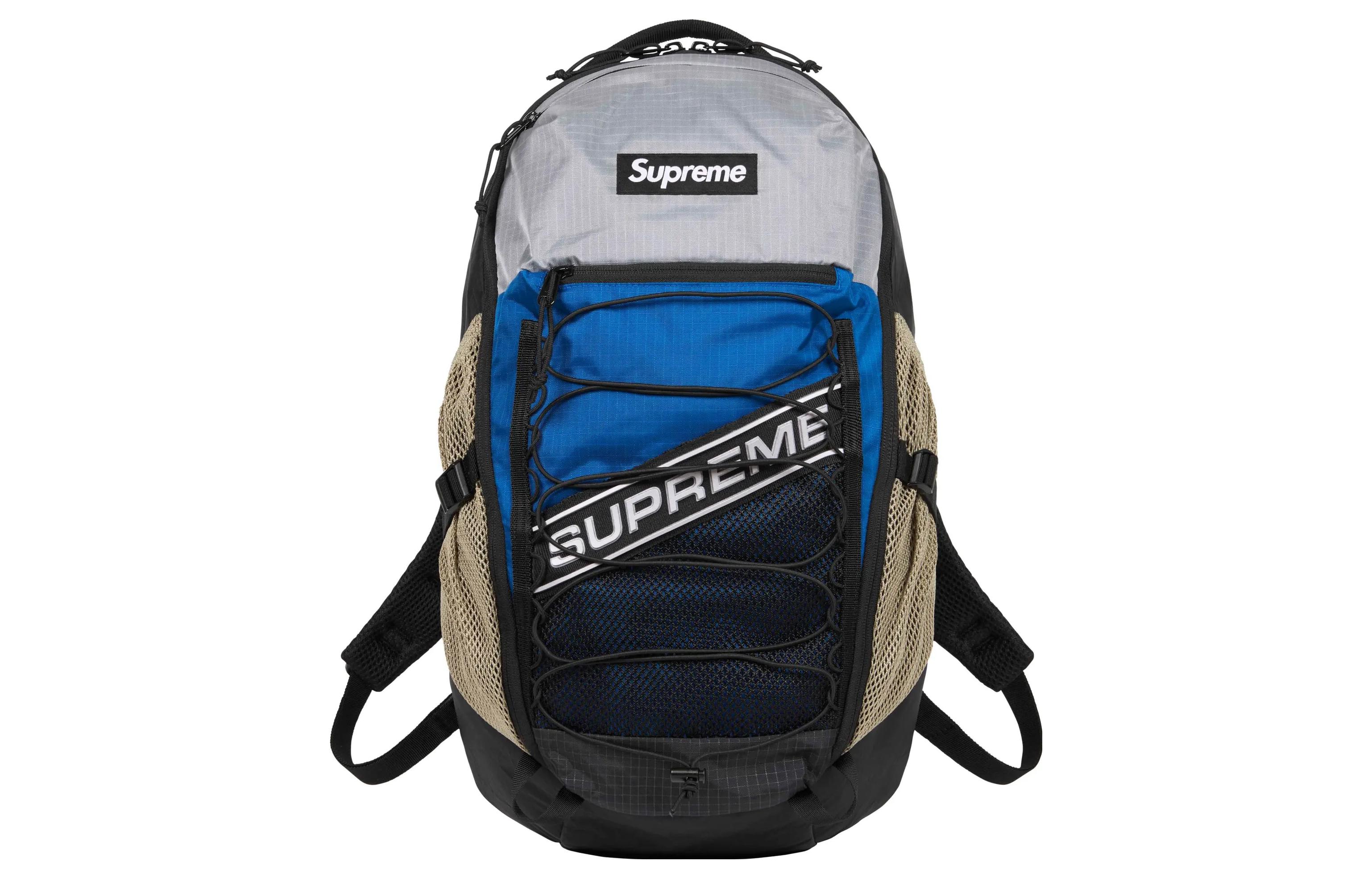 

Supreme Нейлоновый рюкзак унисекс сине-серый разноцветный, Blue Gray Multicolor