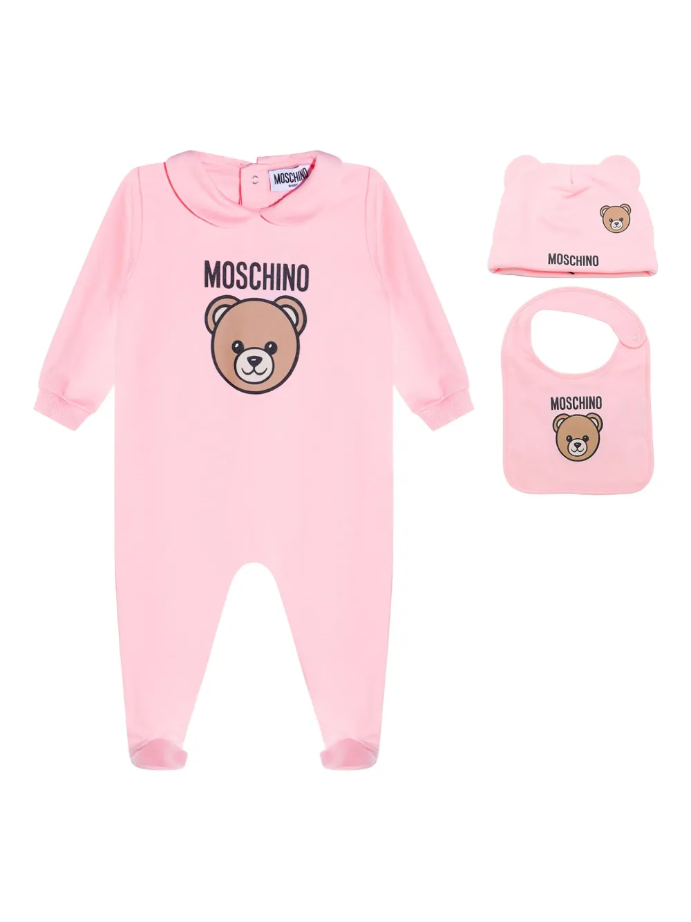 

Комбинезон с воротником Питер Пэн Moschino Kids, розовый