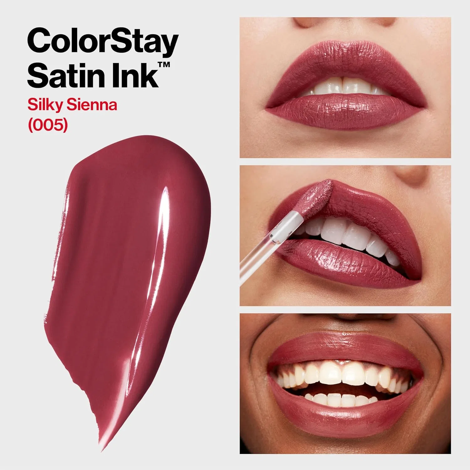 Жидкая помада Revlon ColorStay Satin Ink, оттенок Silky Sienna, 5 мл — фото 2