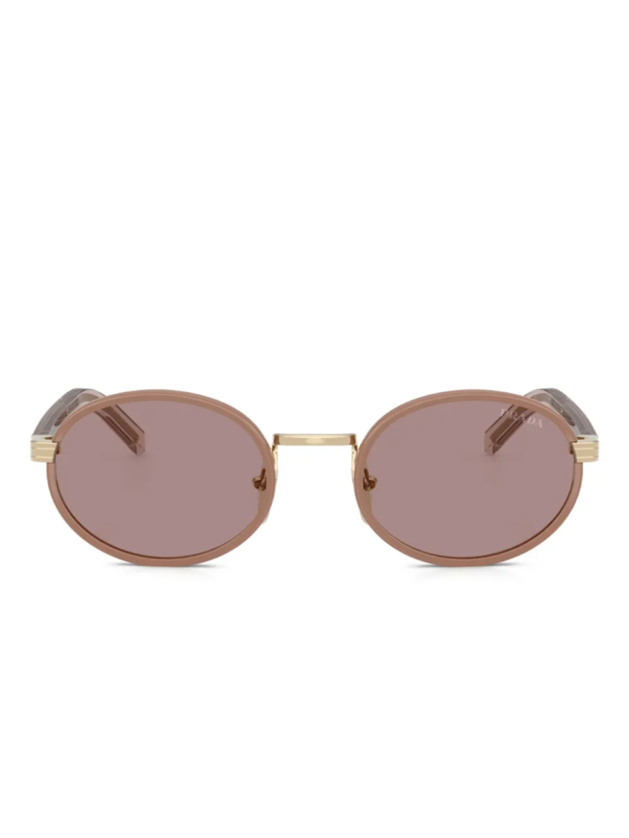 

Солнцезащитные очки в круглой оправе Prada Eyewear, розовый