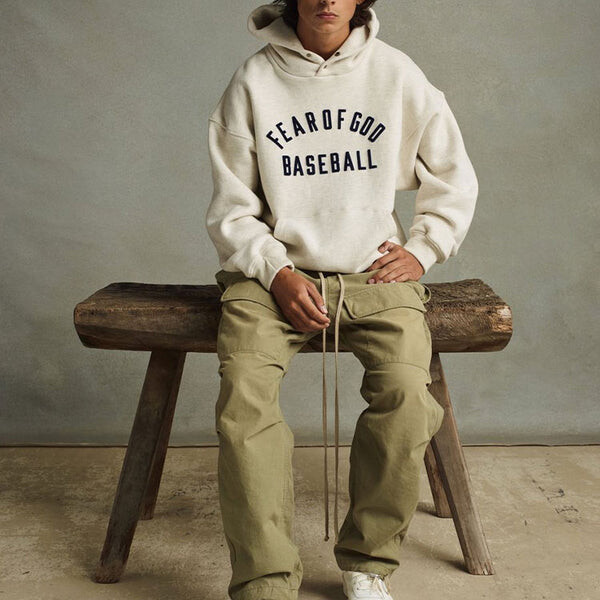 Толстовка baseball hoodie 'cream heather' Fear Of God, бежевый — фото 4
