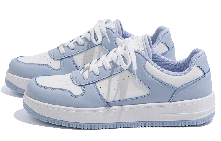 Кроссовки HUANQIU Skateboarding Shoes Men Low-top Blue, белый/синий — фото 2