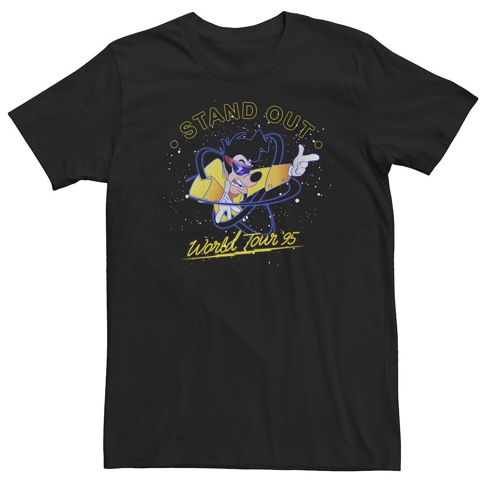 

Футболка Big & Tall Disney A Goofy Movie Powerline, выдающаяся в мировом турне '95 Licensed Character, черный
